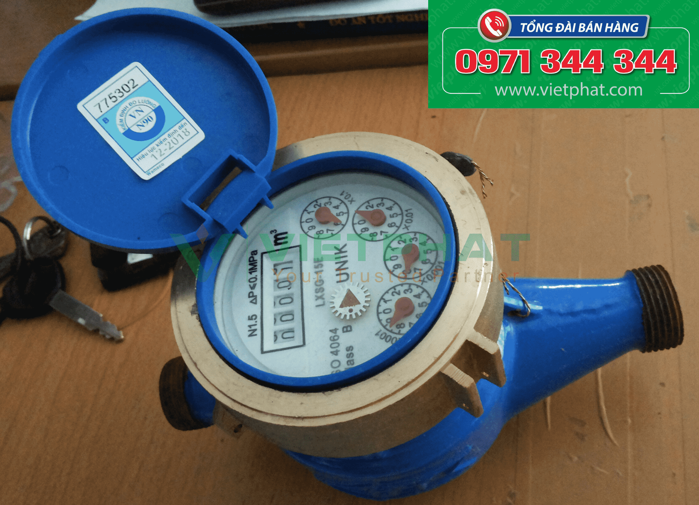 Đồng hồ nước có kiểm định và hiệu chuẩn