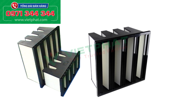 Lọc bụi tinh dạng V có cấp lọc M5, M6, F7, F8, F9