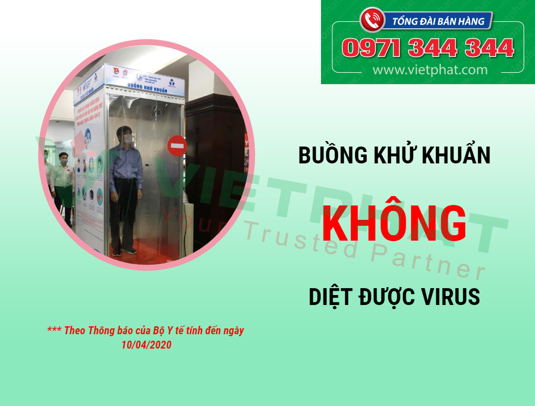 Buồng kháng khuẩn, buồng áp lực âm không diệt được virus