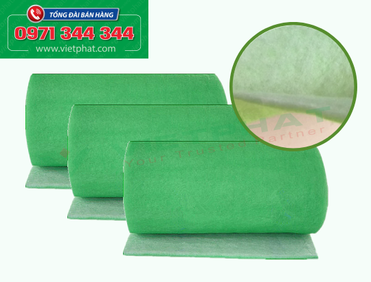 Bông lọc màu xanh lá cây dày 5m