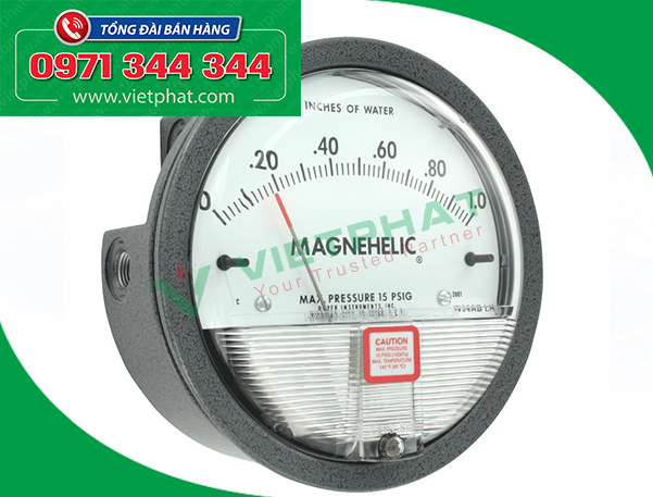 Đồng hồ đo chênh lệch áp suất 0-100 Pa