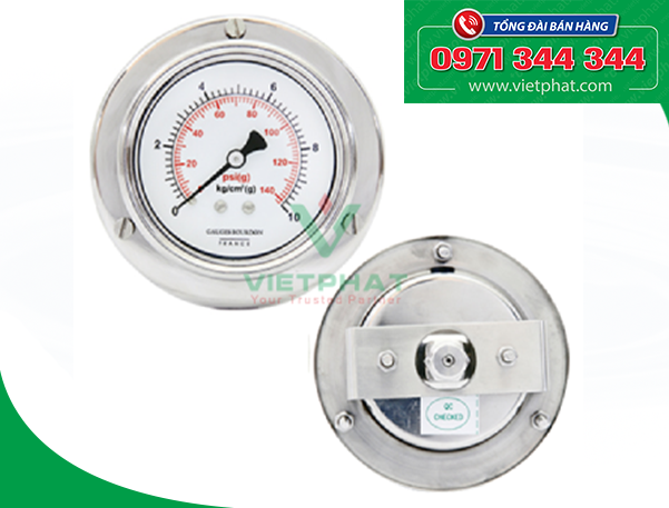 Đồng hồ đo áp suất mặt 63 mm