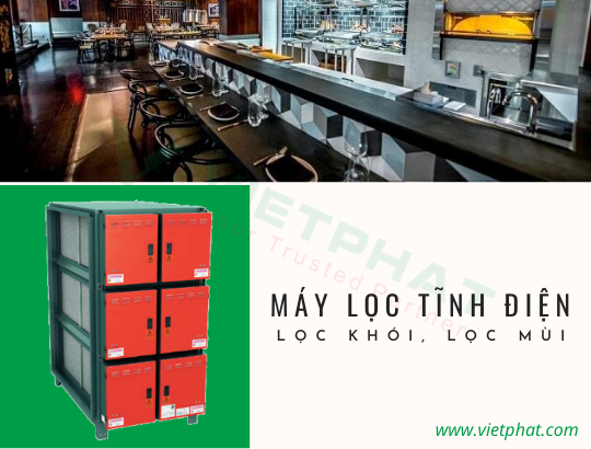 Hệ thống lọc tĩnh điện loại bỏ khói bếp nhà hàng
